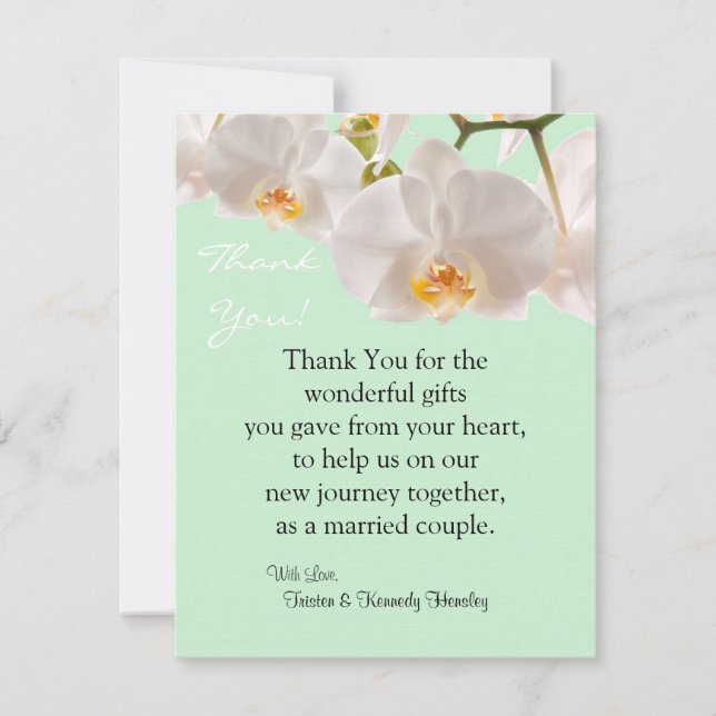 4 x 5 FLAT - Tack för Grönt av kort och Orchid (Framsida)