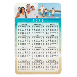 4 x 6-fotomagnetkalender 2026 Fullt Magnet