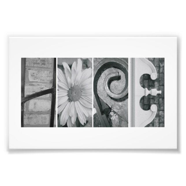 4 x 6 Hope Alphabet Brev Fotography Fototryck (Framsidan)