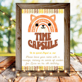 4 x 6-tid Kapsel Boho Woodland Fox Birthday Poster