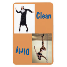4 x 6 tum Dancing Nun & Sexy Dancer Clean/Dirty