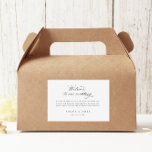 4 x 6 Välkomsthöljets etiketter Hotel Bag Stickers<br><div class="desc">Våra välkomna presentmärken är perfekt för att lämna dina gäster med några förnödenheter för deras vistelse. Uppsättning med sex etiketter - cirka 4 tum x 6 tum vardera. Den här artikeln är en del av vår Goldie-samling G100,  var snäll och handla i vår butik för matchande produkter.</div>