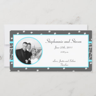 4 x 8 Förlovning Photo Announcement Blue Tea Arizo Meddelande