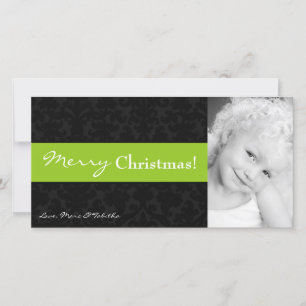 4 x 8-Limpa Black Damask Ram PHOTO-julkort Julkort