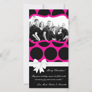 4 x 8 Shock rosa Black Palka Dot PHOTO-julkort Julkort