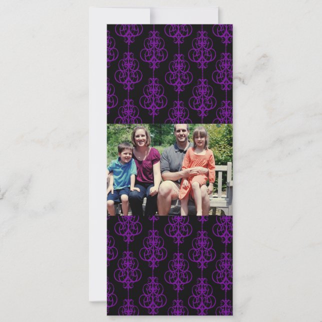 4 x 9-familjens fotopriskort julkort (Framsida)