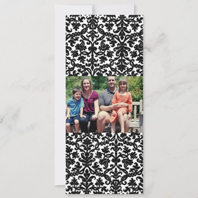 4 x 9-familjens fotopriskort julkort (Framsida)