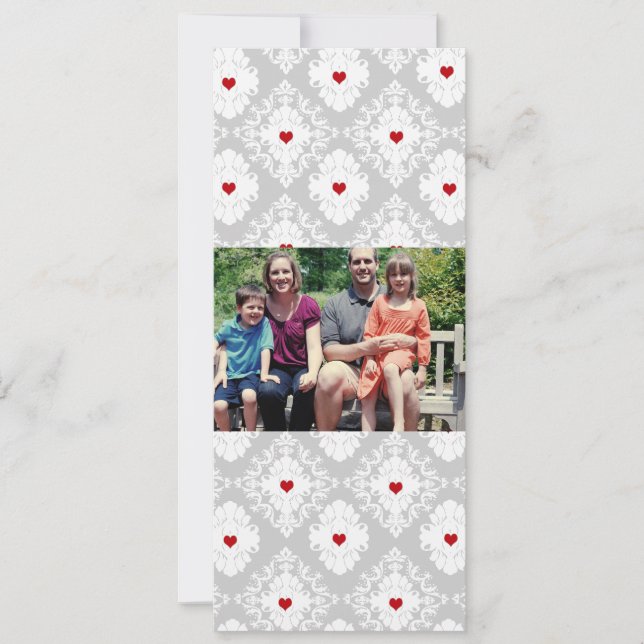 4 x 9-familjens fotopriskort julkort (Framsida)