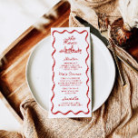 4 x 9-tums handskriven Vågigt den visuella Gräns-m<br><div class="desc">4 x 9-tums handskriven Vågigt Gräns Whimsical Menu Den här händelsemenyn innehåller handskrivna teckensnitt och hand plockade-grafik med vaxa gräns. Perfekt för möhippa,  bröllop,  födelsedagsfest eller repetitionsmiddag! Färg i text och bilder kan redigeras.</div>
