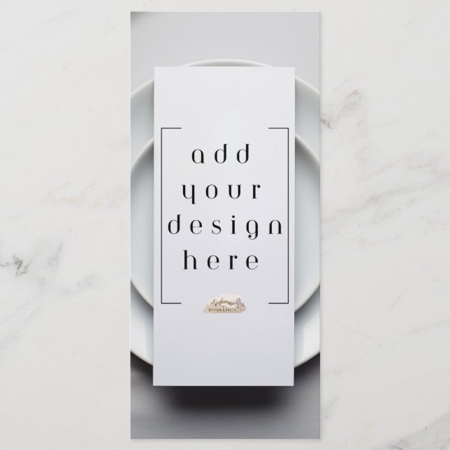 4 x 9-tums meny- eller programutskrift i Anpassad  Meny (Framsida)