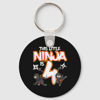 4 Year Old Ninja Birthday Party Martial Arts Karat Nyckelring