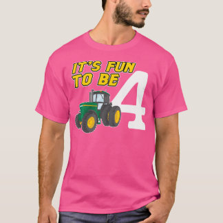 4 Year Old Tractor 4Th Birthday T Shirt