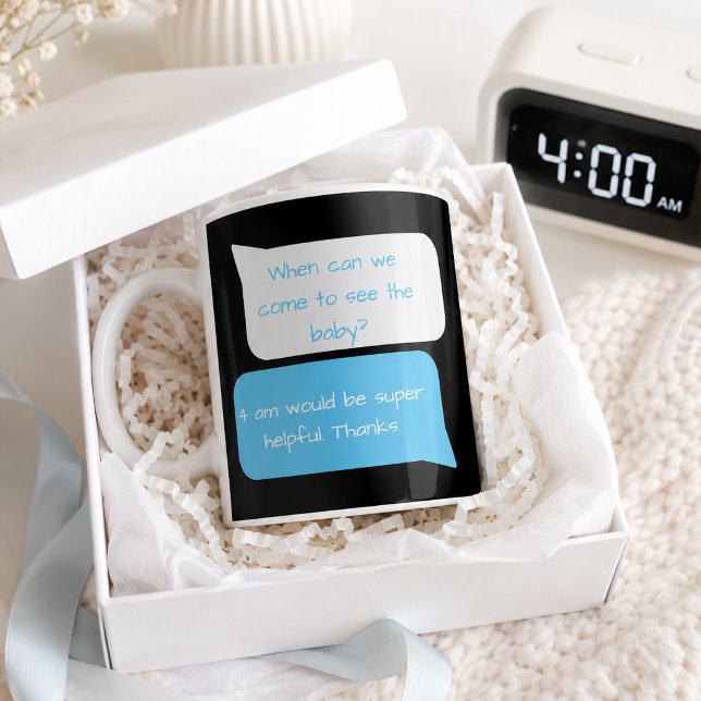 4am Roliga Nya Föräldrar Textning  Kaffemugg (Skapare uppladdad)