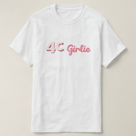 "4c Girlie" Svart Hårstruktur Grafisk T-shirt