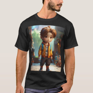 4D Fullt-body Photographic Chibi Boy T-Shirt