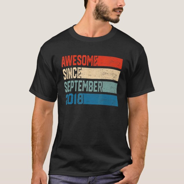 4e födelsedagen 4 år Fantastisk sedan september 20 T Shirt (Framsida)