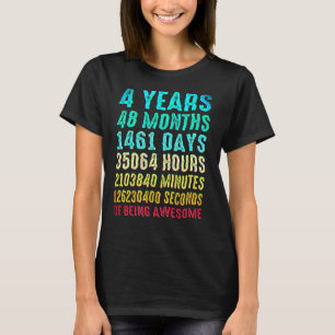 4e födelsedagen 4 år gamla pojkar flickor Kids Par T Shirt