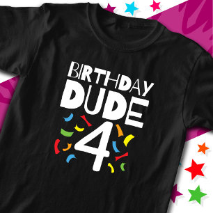 4e födelsedagen 4-årig pojke Party Birthday 4 T Shirt