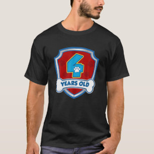 4e födelsedagen 4-åriga patruller Hundar Älskare K T Shirt