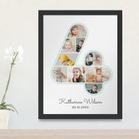 4e födelsedagen 4 Photo Collage Kids Nursery