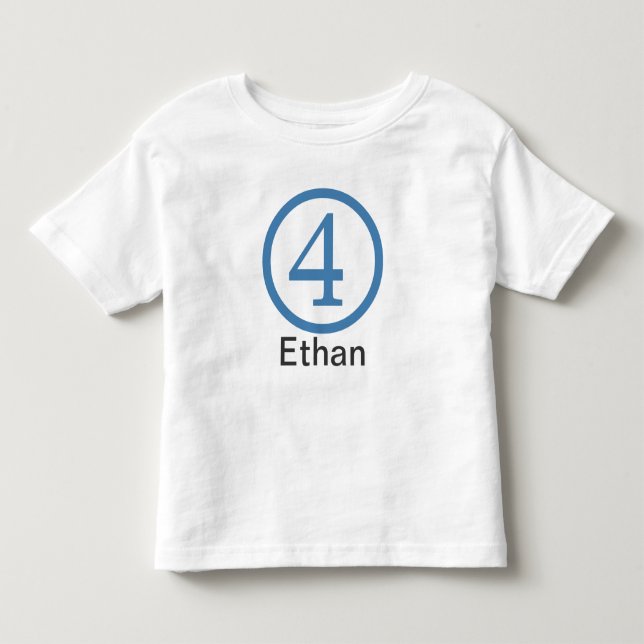 4e födelsedagen Anpassade T-Shirt Boy (Framsida)