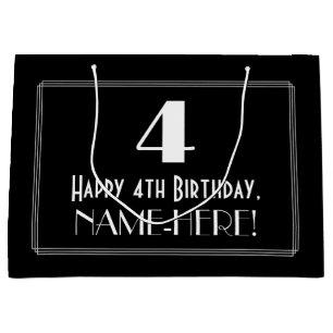 4e födelsedagen: Art Deco Inspired Stil "4", Namn