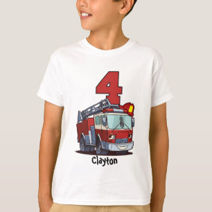 4e födelsedagen avfyrar lastbilen tee shirt