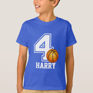 4e födelsedagen basketboll personlig-2 tee