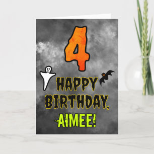 4e födelsedagen: Eerie Halloween Theme + anpassat Kort
