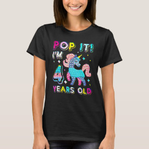 4e födelsedagen Fidget Leksak Pop it Birthday Girl T Shirt
