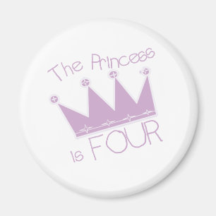 4e födelsedagen för Princess Kröna Magnet
