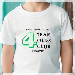 4e födelsedagen Fyra år gammal Personlig Småbarn T Shirt