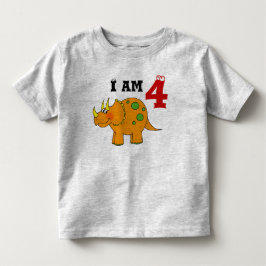 4e födelsedagen-gåva, dinosauurtriceratops tee