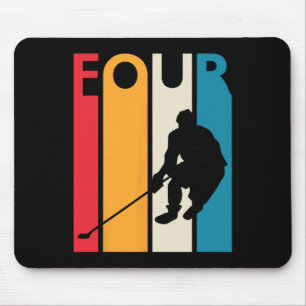 4e födelsedagen Gift Fyra Vintagar Hockey Birthday Musmatta