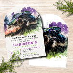 4e födelsedagen Monster Lastbil Smash Crash Kids Inbjudningar<br><div class="desc">4e födelsedagen Monster Lastbil Smash Crash Kids bjudning till Inbjudan Printable Instant Download Digital EVite har ett vattenfärgsmonster lastbil som kör genom smutsen med texten "Smash and Crash it's a monster lastbil bash" i det moderna typografiskript som finns. Perfektens för barn firande i fjärde födelsedagsfesten. Skicka i e-postmeddelandet eller ladda...</div>