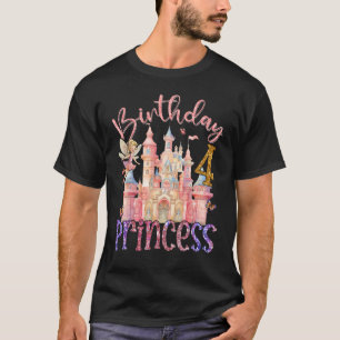4e födelsedagen Princess Fairy 4 Years Old Fairyta T Shirt