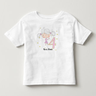 4e födelsedagen Rosa Princess T Shirt