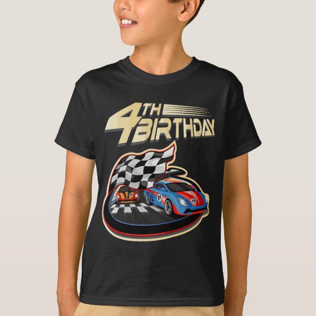 4e födelsedagen, tävling, 4 år gamla gåvor t shirt (Framsida)