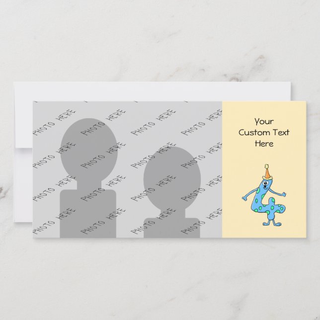 4e födelsedagen Tecknad. (Framsida)