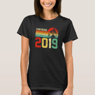 4e födelsedagen Vintage 2019 Retro Boy Girl 4 Year T Shirt