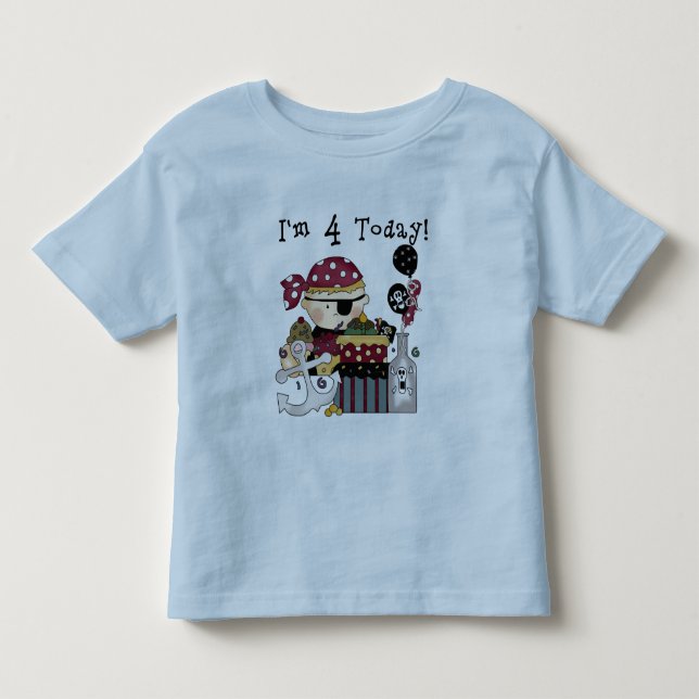 4e födelsedagenpiratTshirts och gåvor Tee (Framsida)