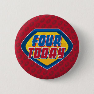 4e födelsedagensuperheroen knäppas emblem knapp