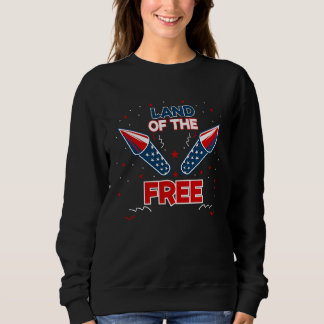 4h of July Fireworks Patriotic American Land of th T Shirt