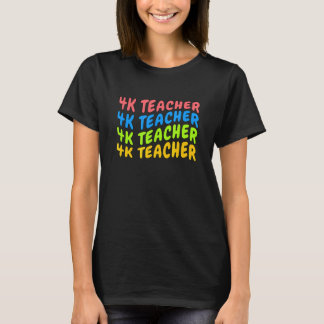 4k Lärare Tillbaka Till Skolan T Shirt
