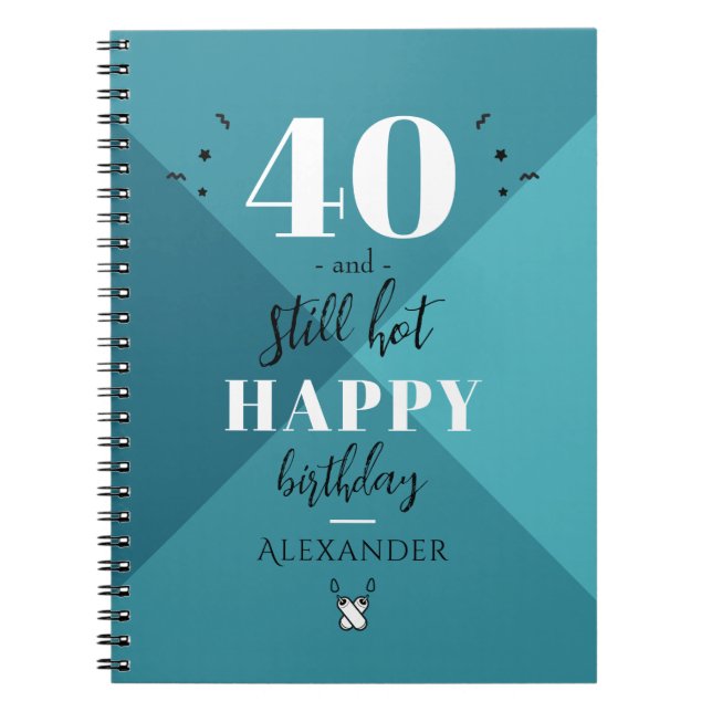 4O och stillastående hett Anteckningsbok (Framsidan)