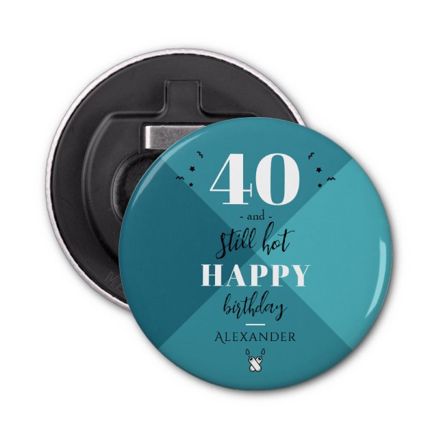 4O och stillastående hett Flasköppnare (Framsidan)