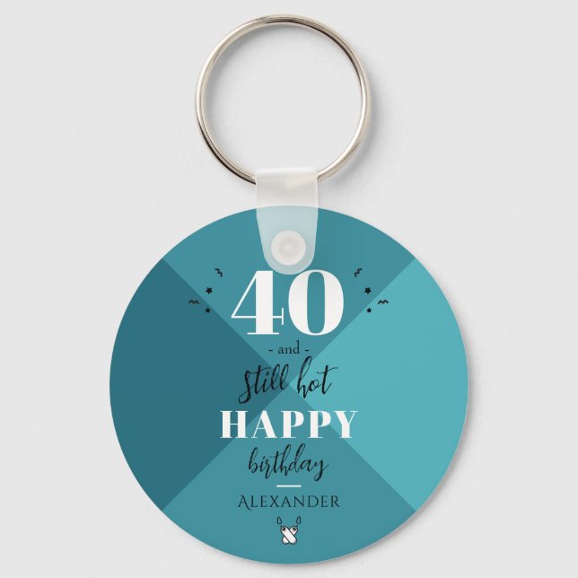 4O och stillastående hett Nyckelring (Framsida)