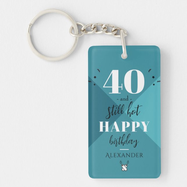 4O och stillastående hett Nyckelring (Framsidan)