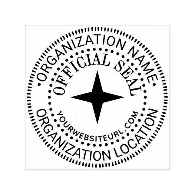 4Pt Stjärna Generisk Anpassad Officiell Stämpel Na (Design)
