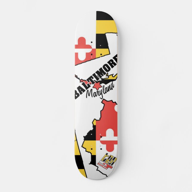 4ten: Baltimore Maryland 1 Mini Skateboard Bräda 18,5 Cm (Framsida)